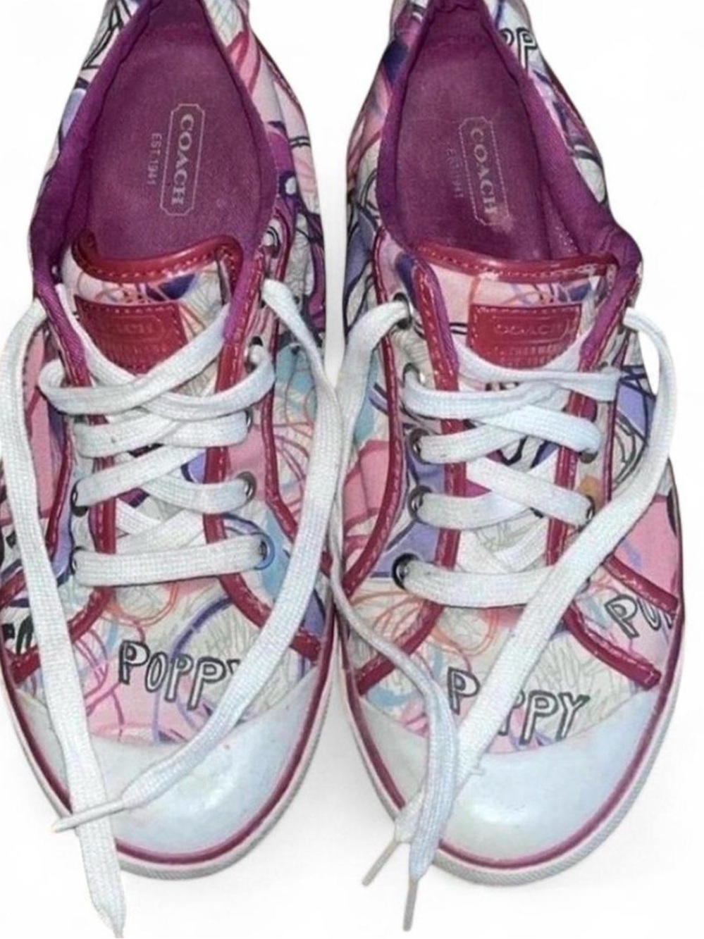 Women’s Vintage
Coach Barrett Poppy Scribble C Size 8 Pink